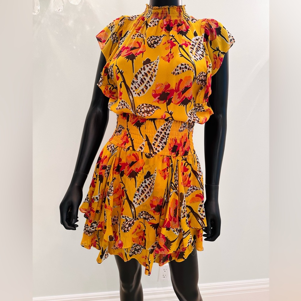 A.L.C Vera Skirt‎ in Yellow Floral Mulit-color